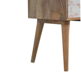 Pink Floral Screen Printed Bedside Table