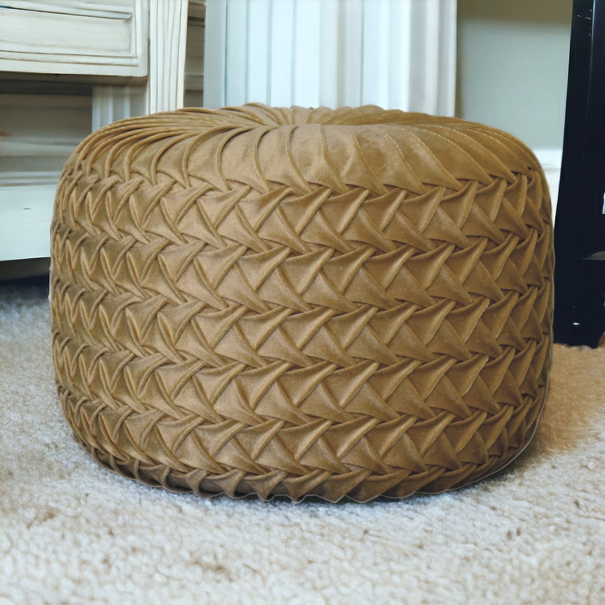 Ochre Hart Pouffe
