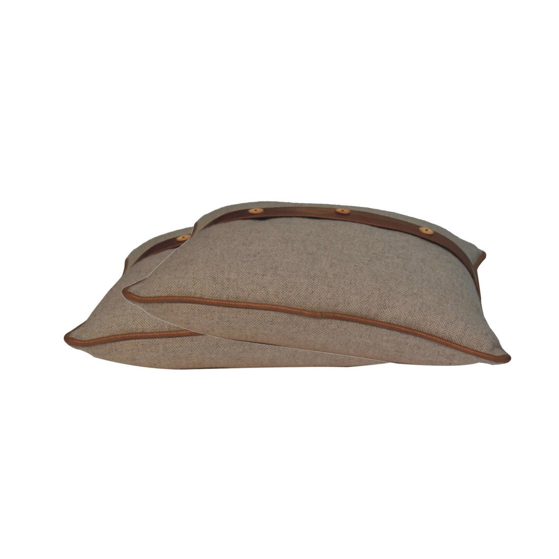 Quin Leather Sand Cushion Set of 2
