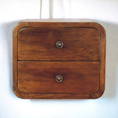Floating Mini Chestnut Bedside Table | Wall-Mounted