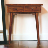 Mini Chestnut Hallway Console Chest of Drawers