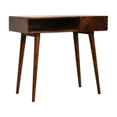 Lille Chestnut Writing Desk | Hand-Carved