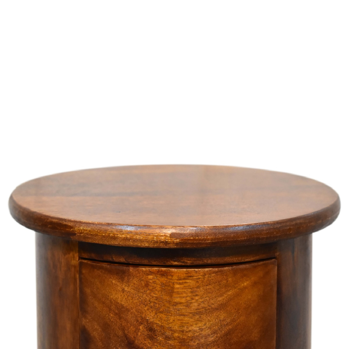 Mini Chestnut 2-Drawer Drum Storage Bench