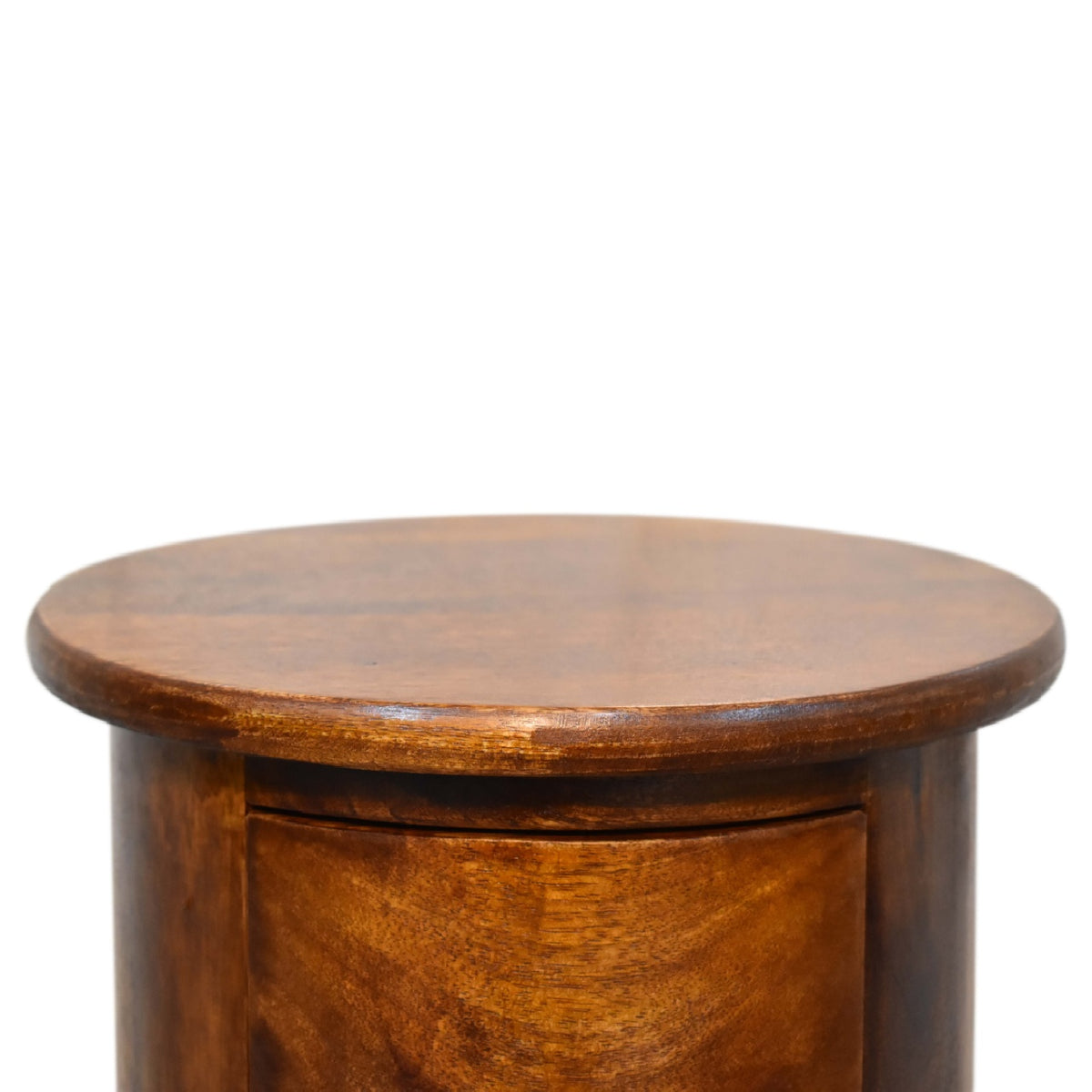 Mini Chestnut 2-Drawer Drum Storage Bench