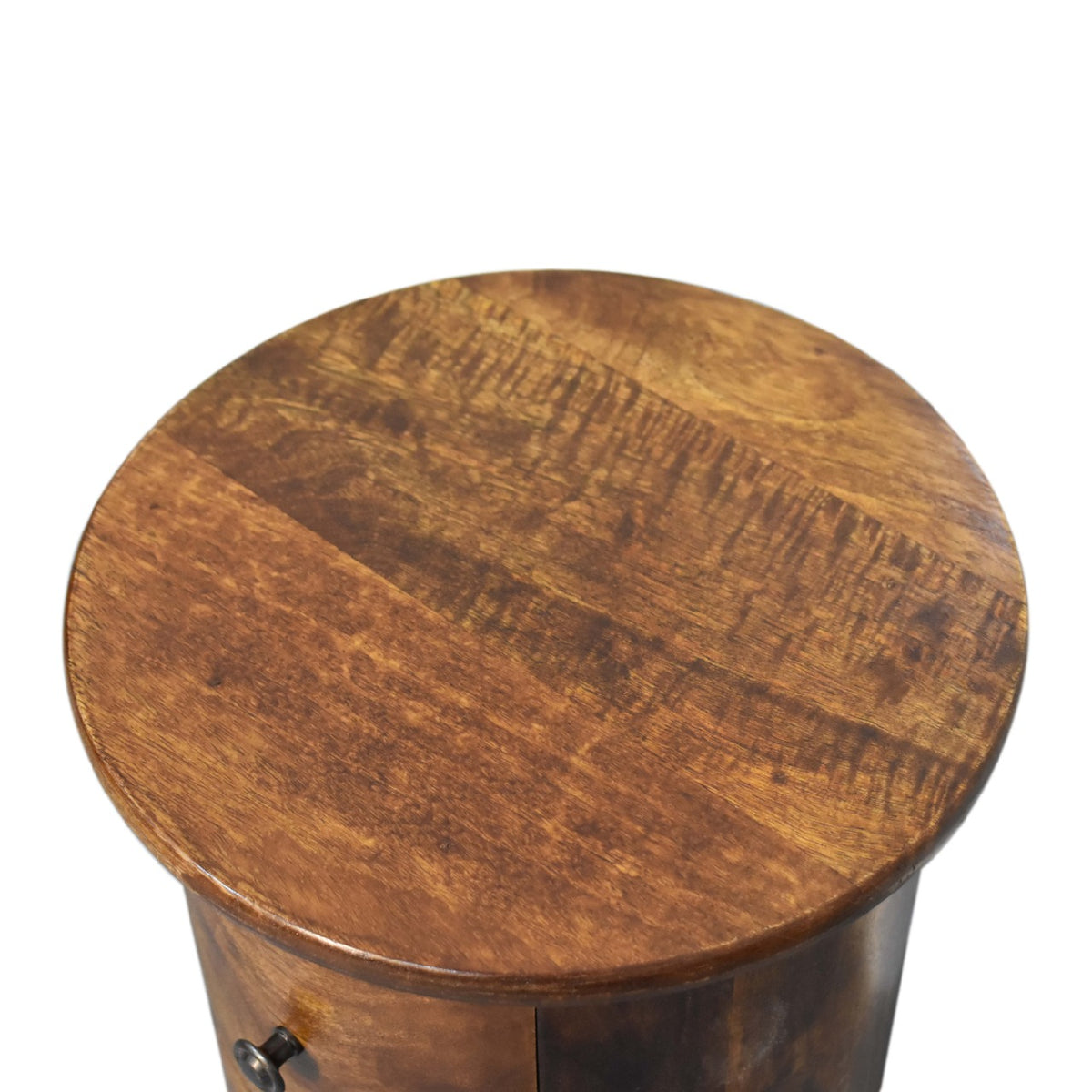 Mini Chestnut 2-Drawer Drum Storage Bench
