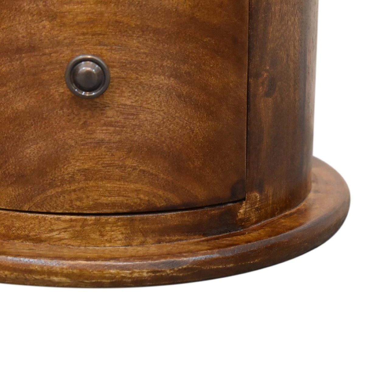 Mini Chestnut 2-Drawer Drum Storage Bench