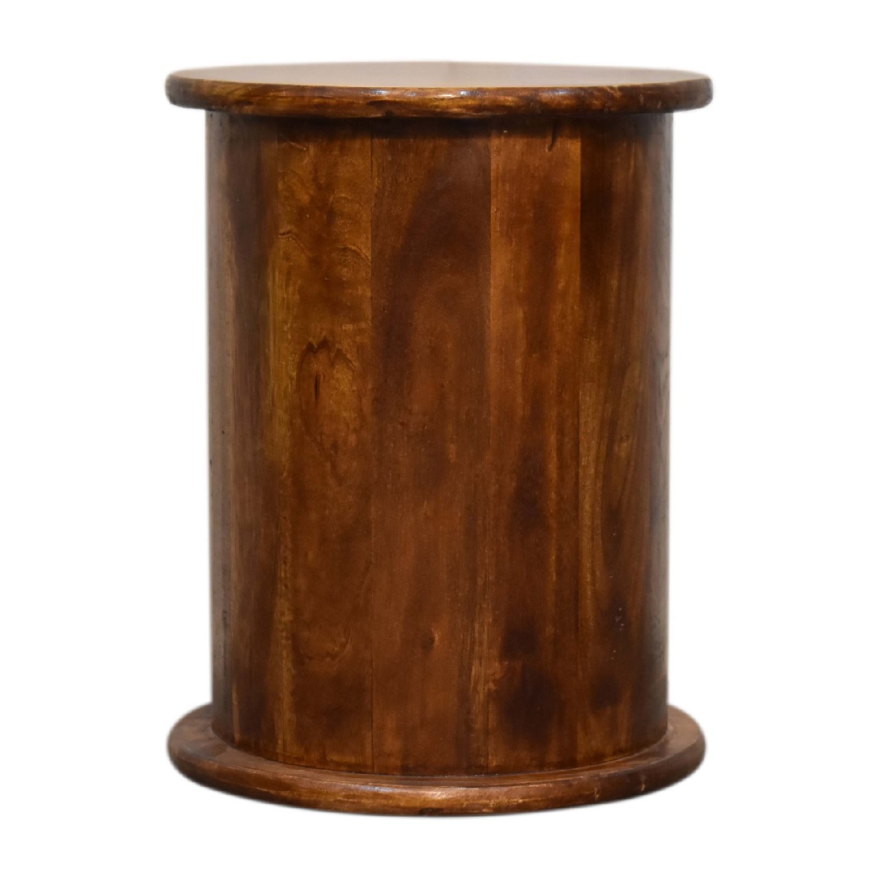 Mini Chestnut 2-Drawer Drum Storage Bench