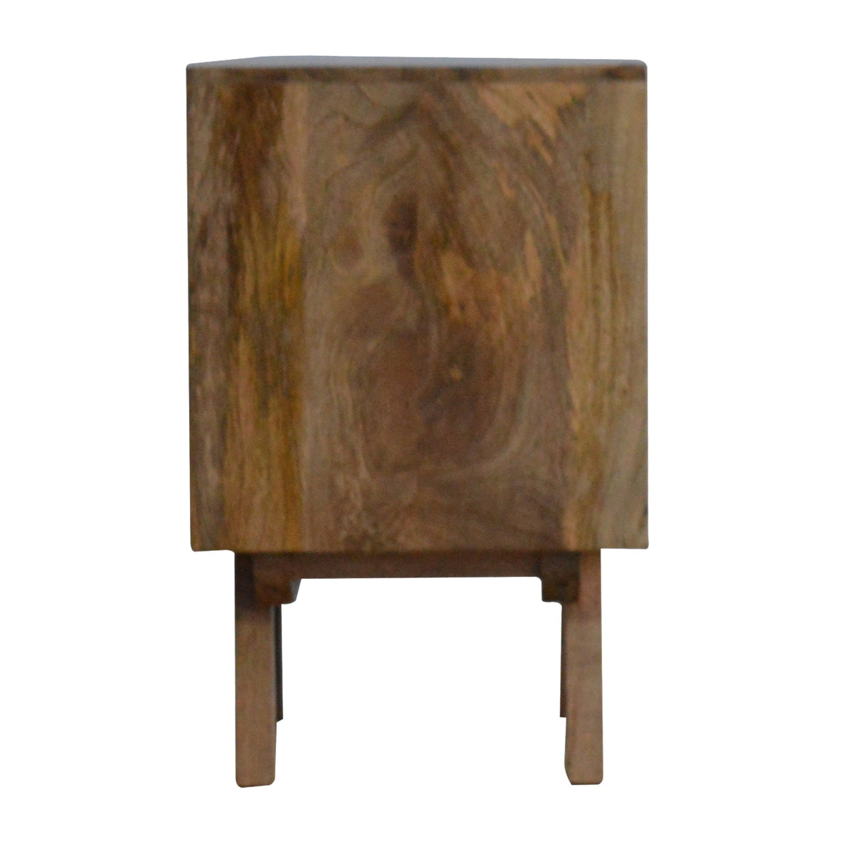 Two Tone Hand Painted Bedside Table | Hand-Painted Mango Wood