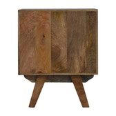 Two Tone Hand Painted Bedside Table | Hand-Painted Mango Wood