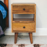 Mini Classic Multi Oak-ish Bedside Table