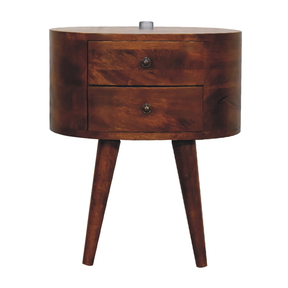 Chestnut Bedside with Reading Light Bedside Table