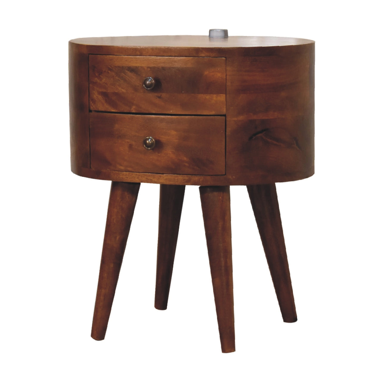 Chestnut Bedside with Reading Light Bedside Table