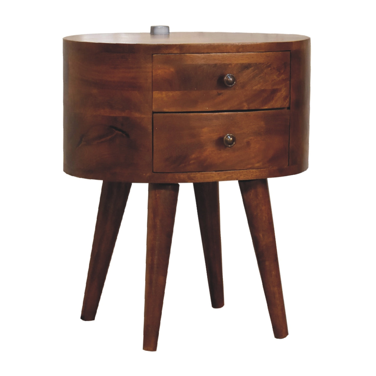 Chestnut Bedside with Reading Light Bedside Table