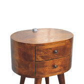 Chestnut Bedside with Reading Light Bedside Table