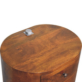 Chestnut Bedside with Reading Light Bedside Table