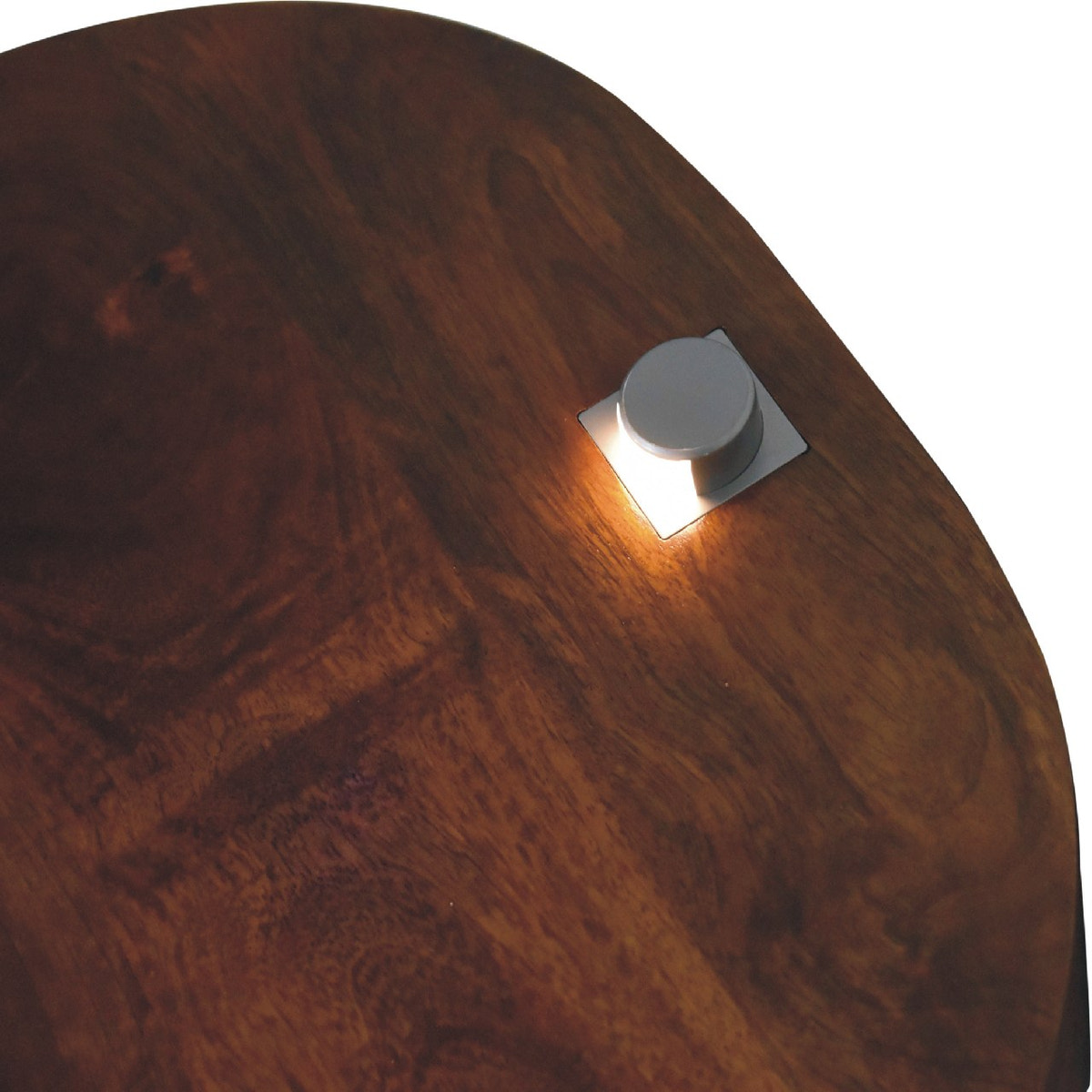 Chestnut Bedside with Reading Light Bedside Table