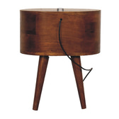 Chestnut Bedside with Reading Light Bedside Table