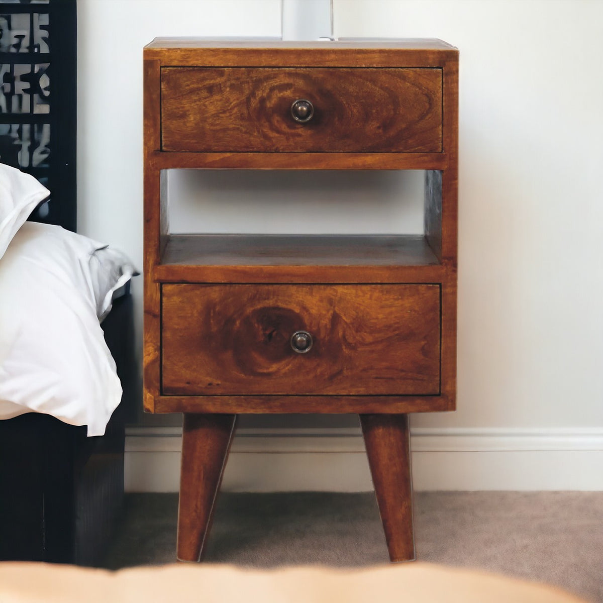 Mini Classic Multi Chestnut Bedside Table