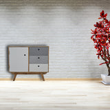 Two Tone Hand Painted Cabinet