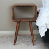 Mini Curved Open Bedside Table