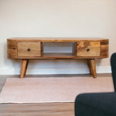 Mini Rounded Dual Drawer Entertainment Unit