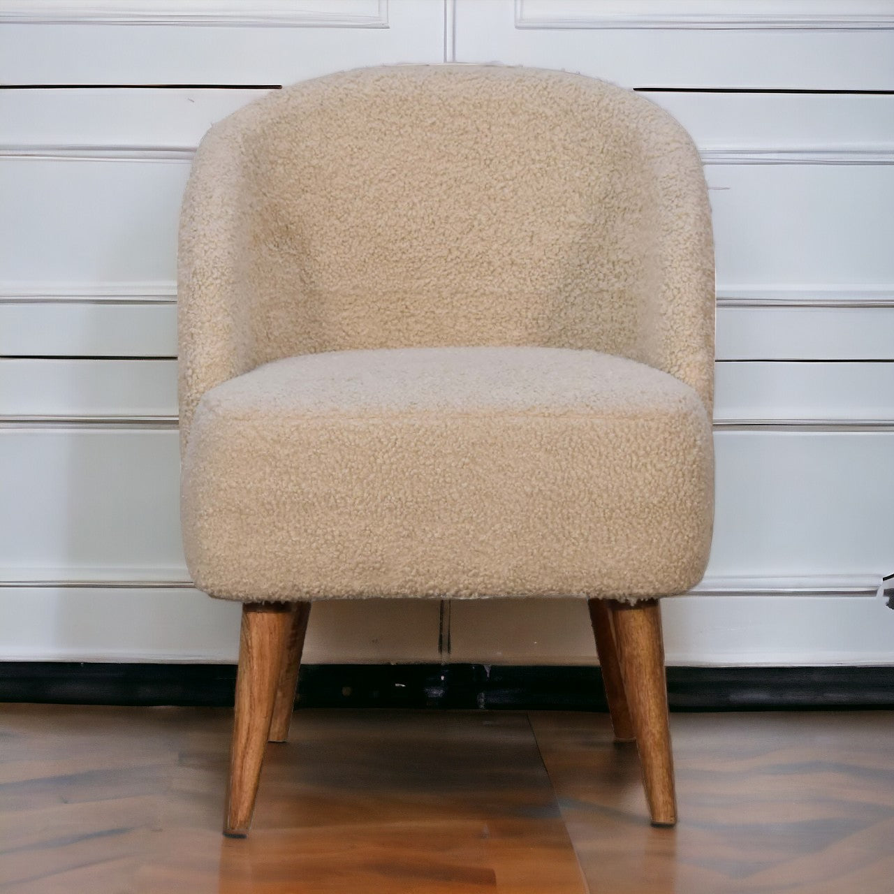 Cream Bouclé Tub Chair
