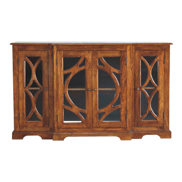 Glazed Carve Chestnut Sideboard Chest of Drawers