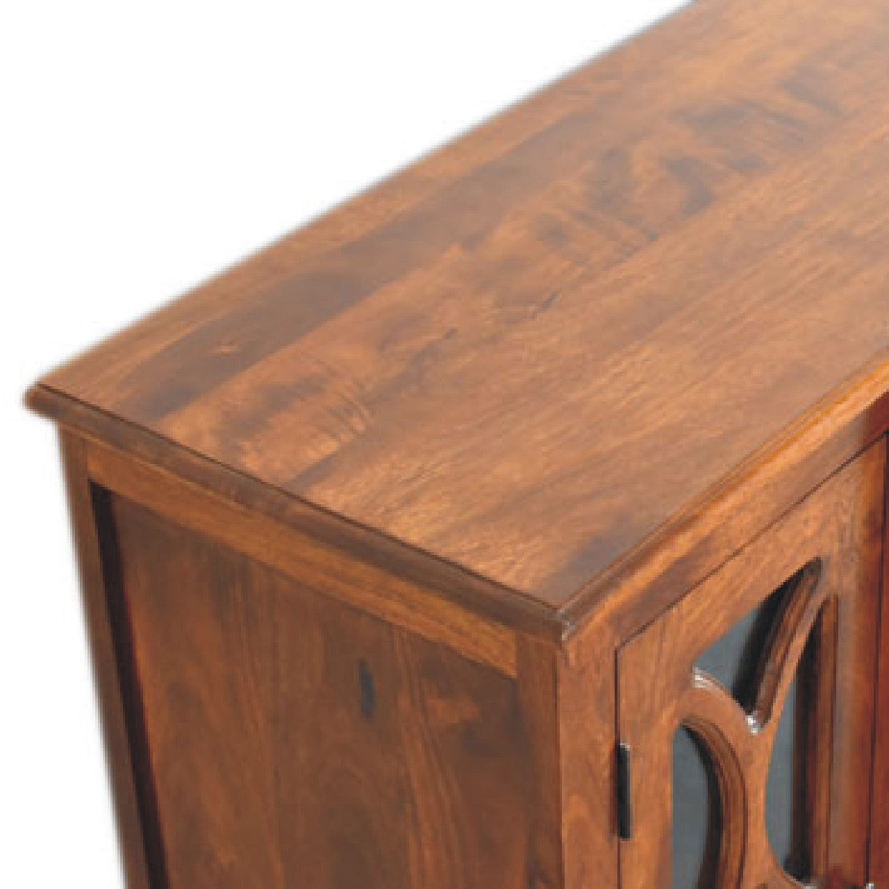 Glazed Carve Chestnut Sideboard Chest of Drawers