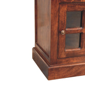 Cherry Bedside with Glazed Door Bedside Table