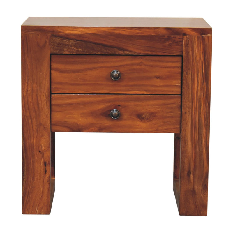 U-Square Honey Bedside Table