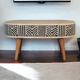 Edessa Bone Inlay Coffee Table | Oak-Ish Mango Wood