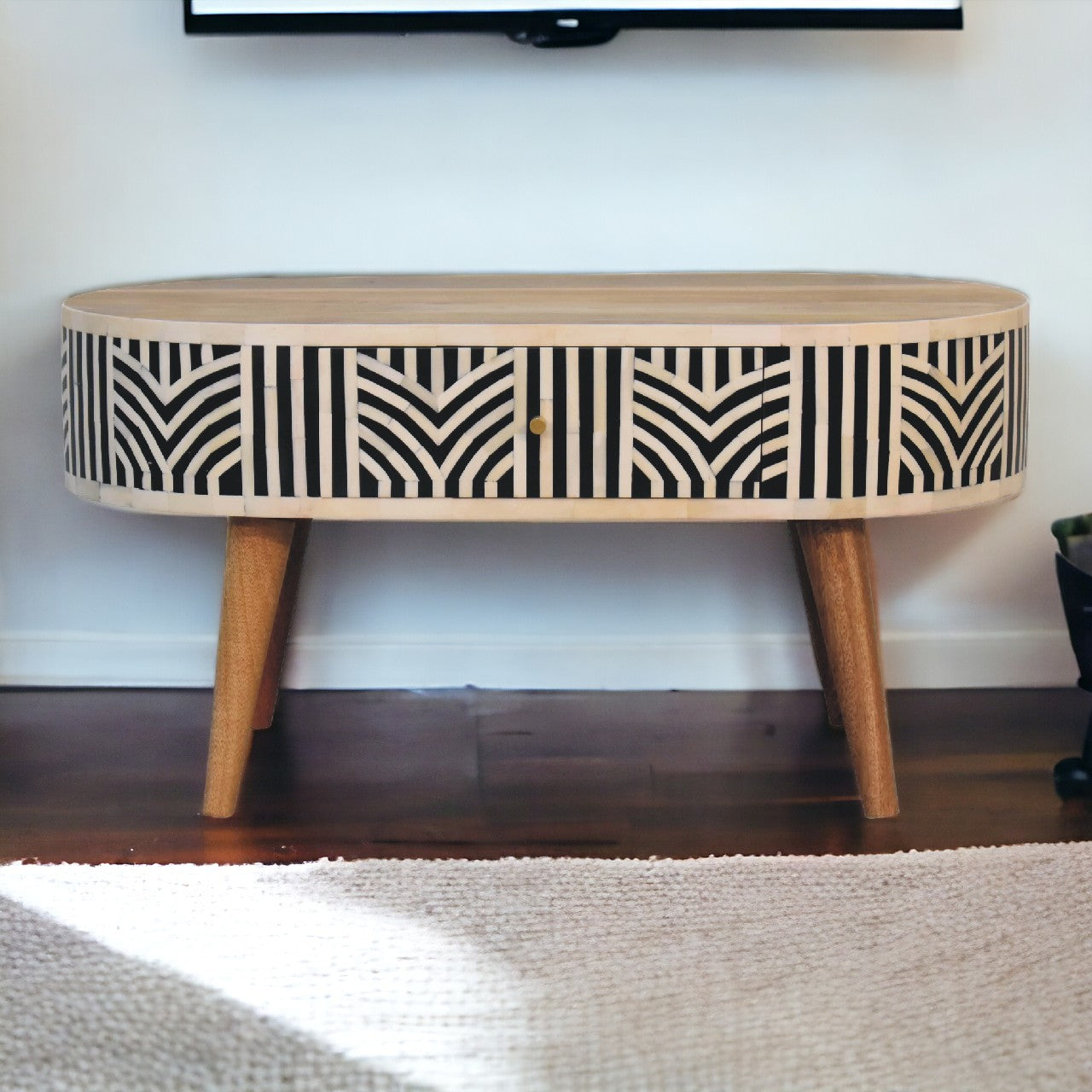 Edessa Bone Inlay Coffee Table | Oak-Ish Mango Wood