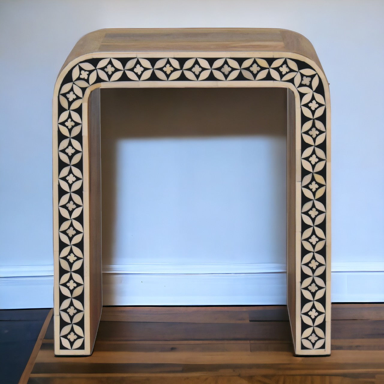 Edessa Bone Inlay End Table Accent Piece
