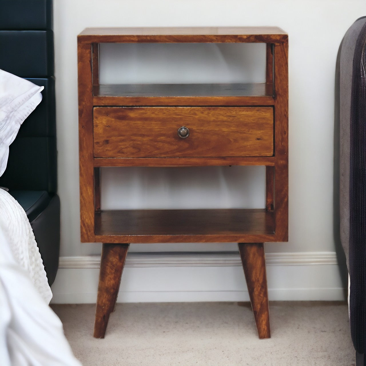 Dante Chestnut Bedside Table