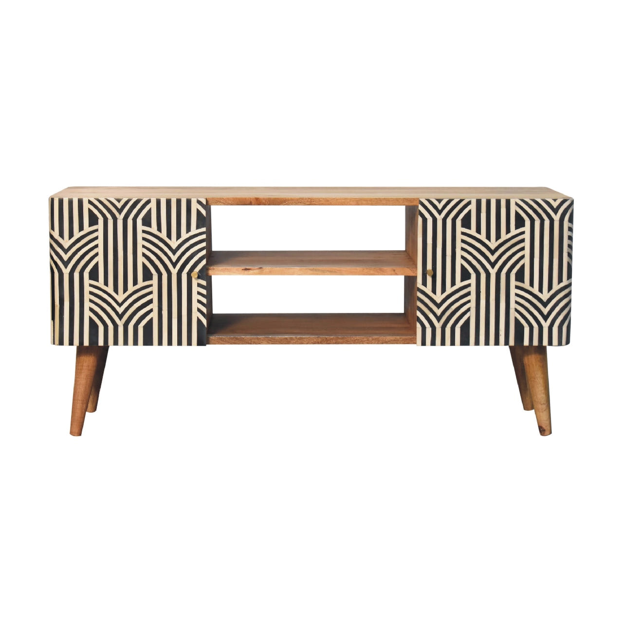 Edessa TV Media Unit | Oak-Ish Solid Mango Wood