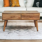 Woven Aztec Coffee Table | Oak Mango Wood