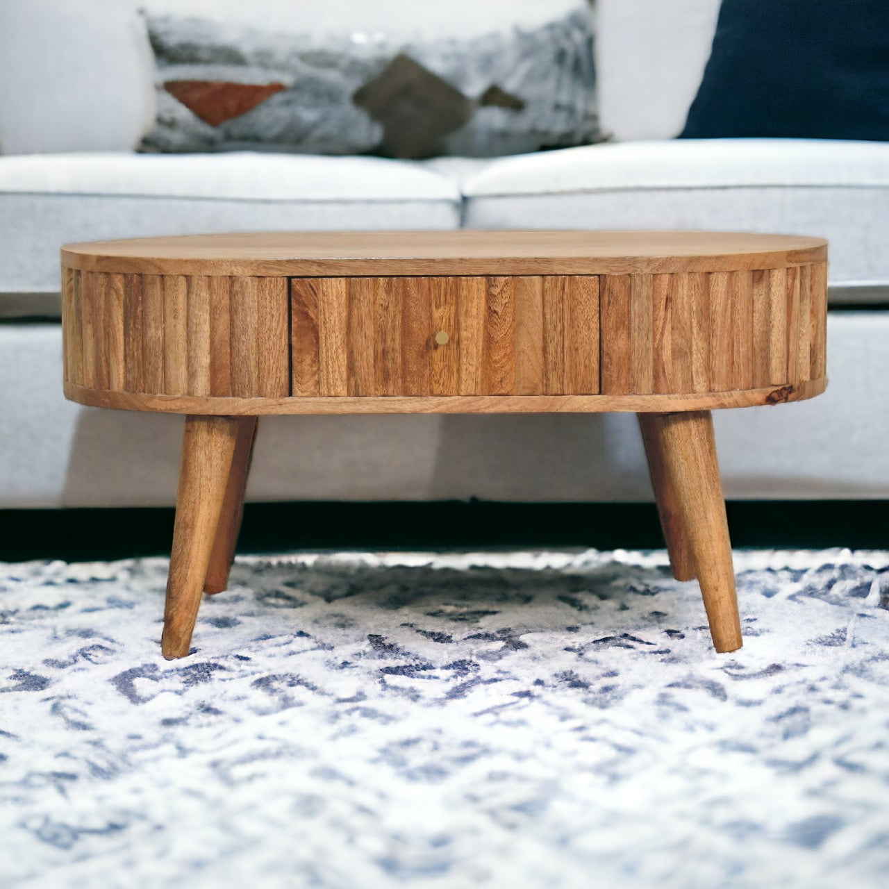 Stripe Coffee Table | Oak-Ish Solid Mango Wood