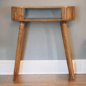 Stripe Writing Desk | Oak-Ish Solid Mango Wood