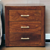 Luca Bedside Table | Chestnut Solid Mango Wood