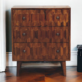 Chestnut Pineapple Carved Chest of Drawers | Hand-Carved