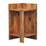 Oak-ish Box Bedside Table | Open Shelf