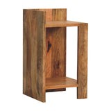 Oak-ish Box Bedside Table | Open Shelf