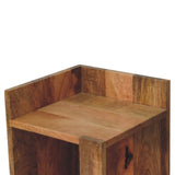 Oak-ish Box Bedside Table | Open Shelf