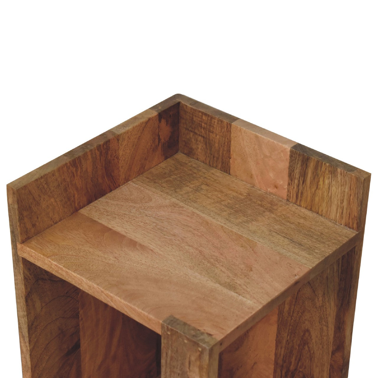 Oak-ish Box Bedside Table | Open Shelf