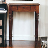 Chestnut Turned Leg Writing Desk | Hand-Carved