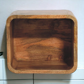 Oak-ish Floating Open Bedside Table | Wall-Mounted