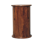 3-Drawer Chestnut Sheesham Drum Storage Bench