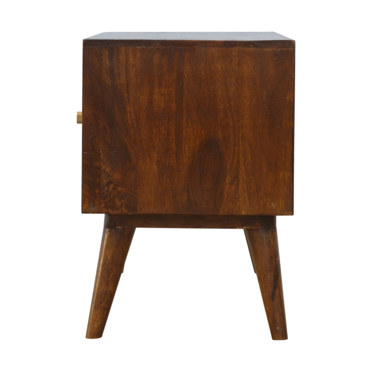 Gold Art Pattern Sideboard Chest of Drawers | Chestnut Solid Mango Wood