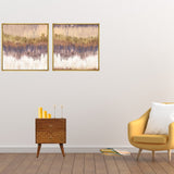 Gold Art Pattern 2 Drawer Bedside