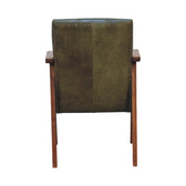 Olive Buffalo Leather Chair